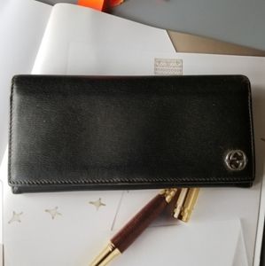 Gucci Long Bifold wallet black leather
